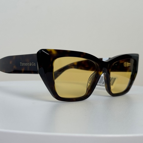 Tiffany Co Eyeglasses Sunglasses in Tortoise Acetate with Yellow Lenses TF4230